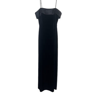 Alex Evenings Black Velvet Maxi Dress